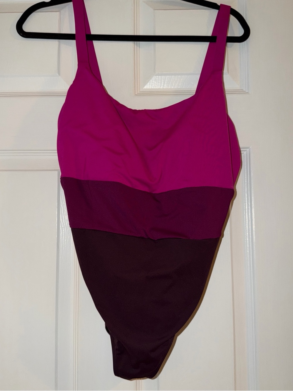 Athleta Magenta Scoop Neck One-Piece